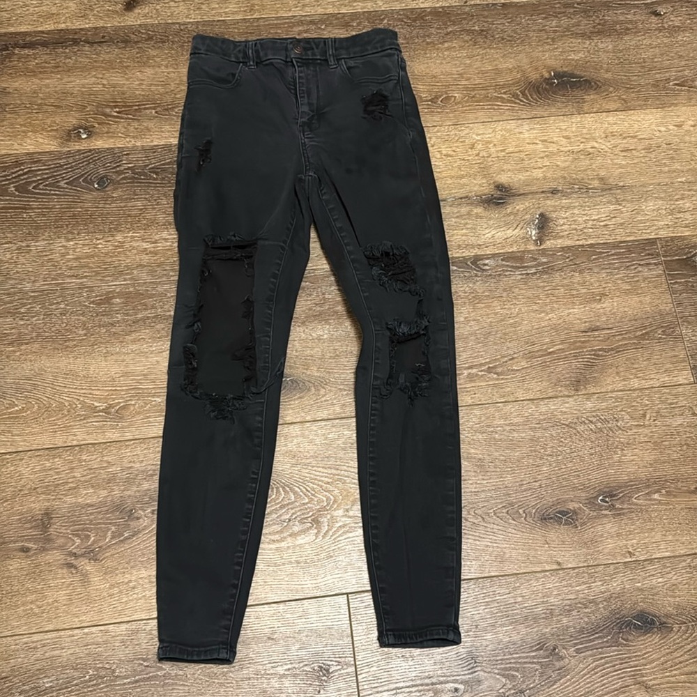 American Eagle black‎ curvy hi rise jeggings 2R